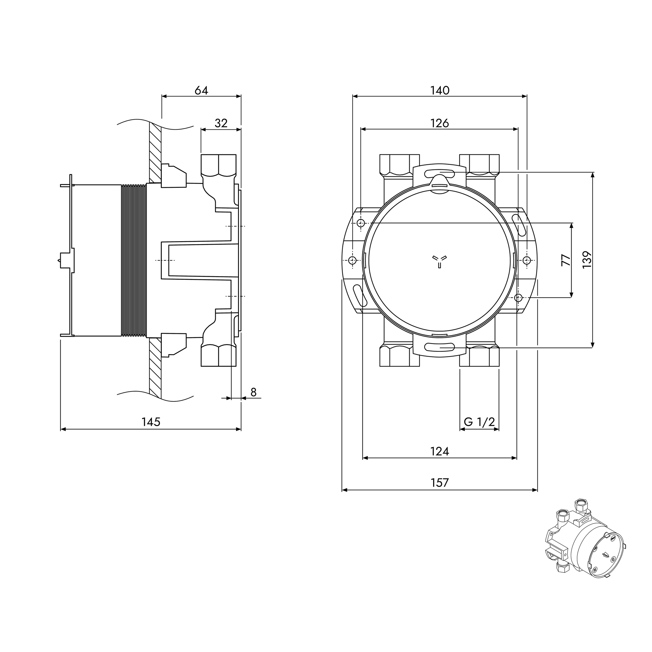 Underdel för dold montering