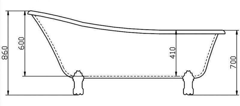 Fristående badkar PARIS PREMIUM