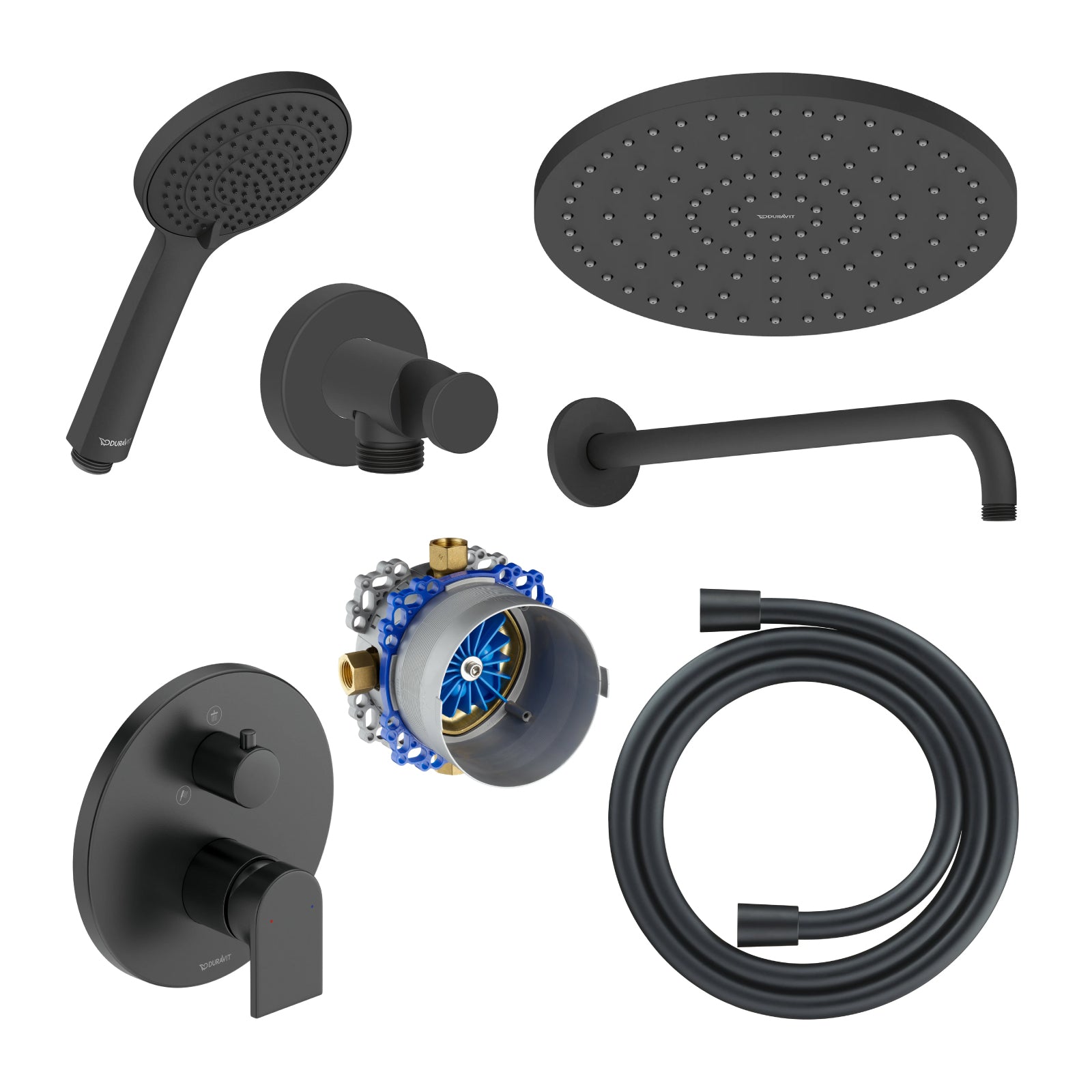 Duravit Tulum inbyggd duschblandare med regndusch