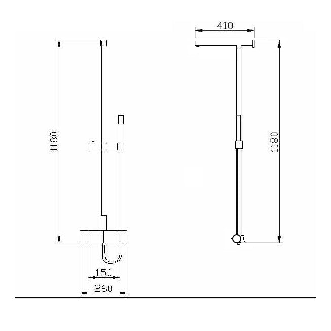 Design-duschsystem Termostat 8821C Basic