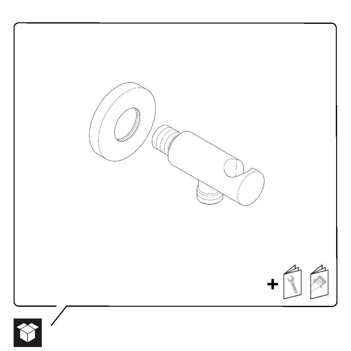 Duravit Universal vägganslutning med duschhållare