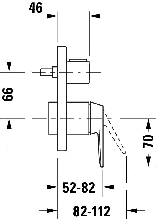 Duravit Manhattan ettgrepps infälld duschblandare