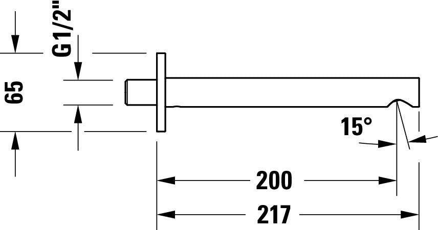 Duravit Circle badkarspip högglansig krom