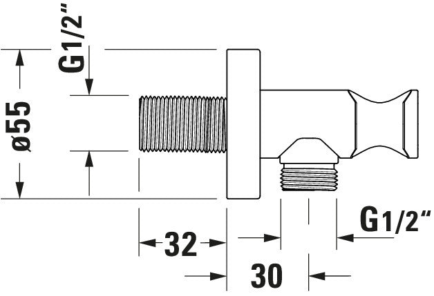 Duravit Universal vägganslutning med duschhållare