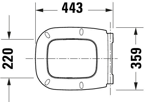 Duravit Univavo universal toalettsits med mjukstängning