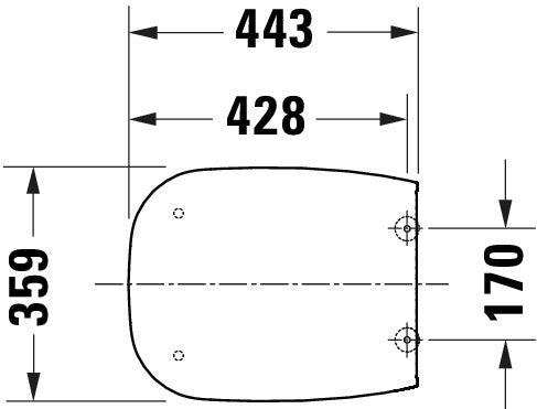 Duravit Univavo universal toalettsits med mjukstängning