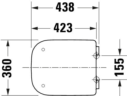 Duravit Univavo universal toalettsits med mjukstängning