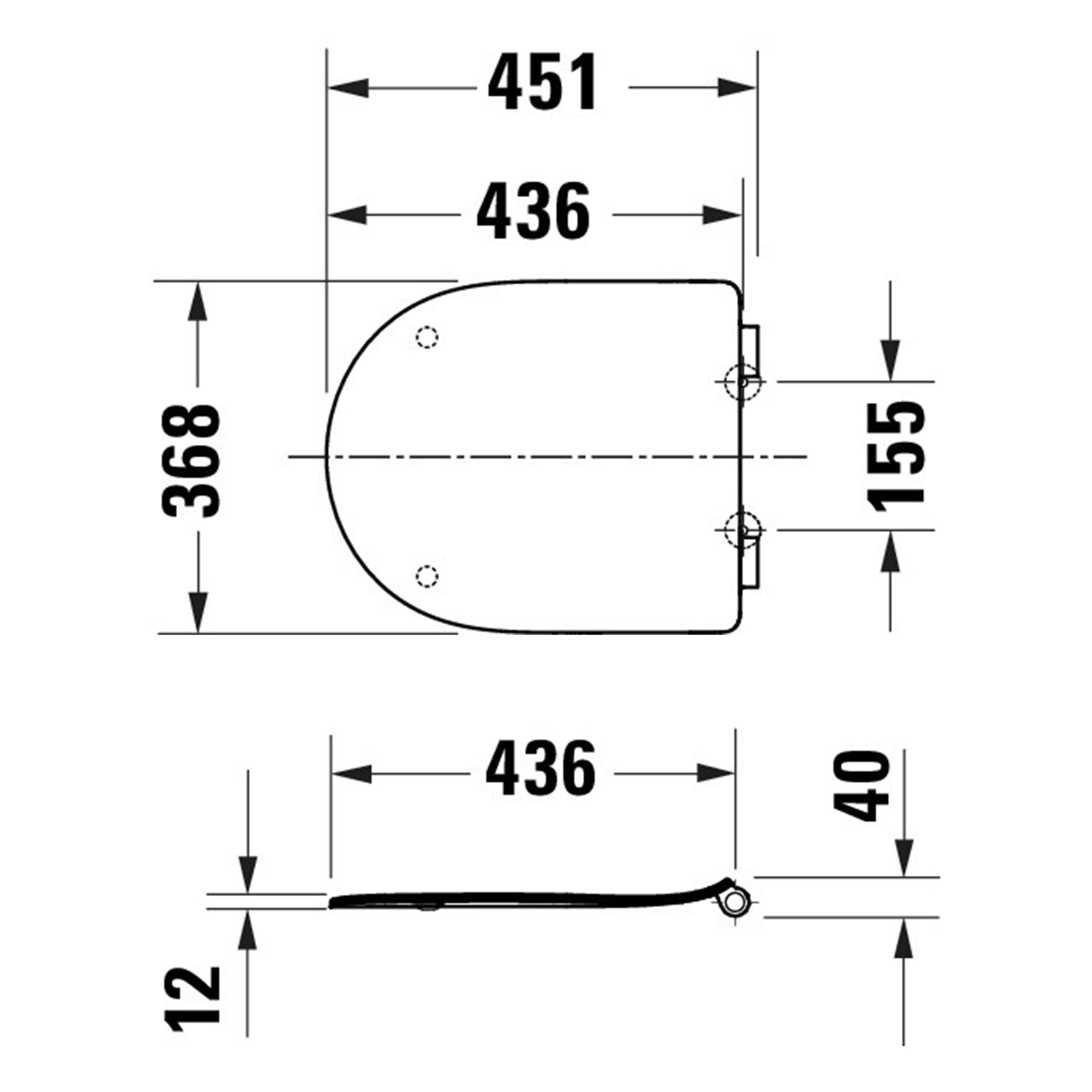 Duravit Univavo universell WC-sits med mjukstängning, rund