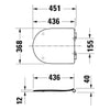Duravit Univavo universell WC-sits med mjukstängning, rund