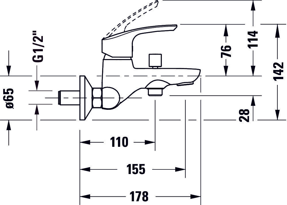Duravit DuraVelez badkarsblandare