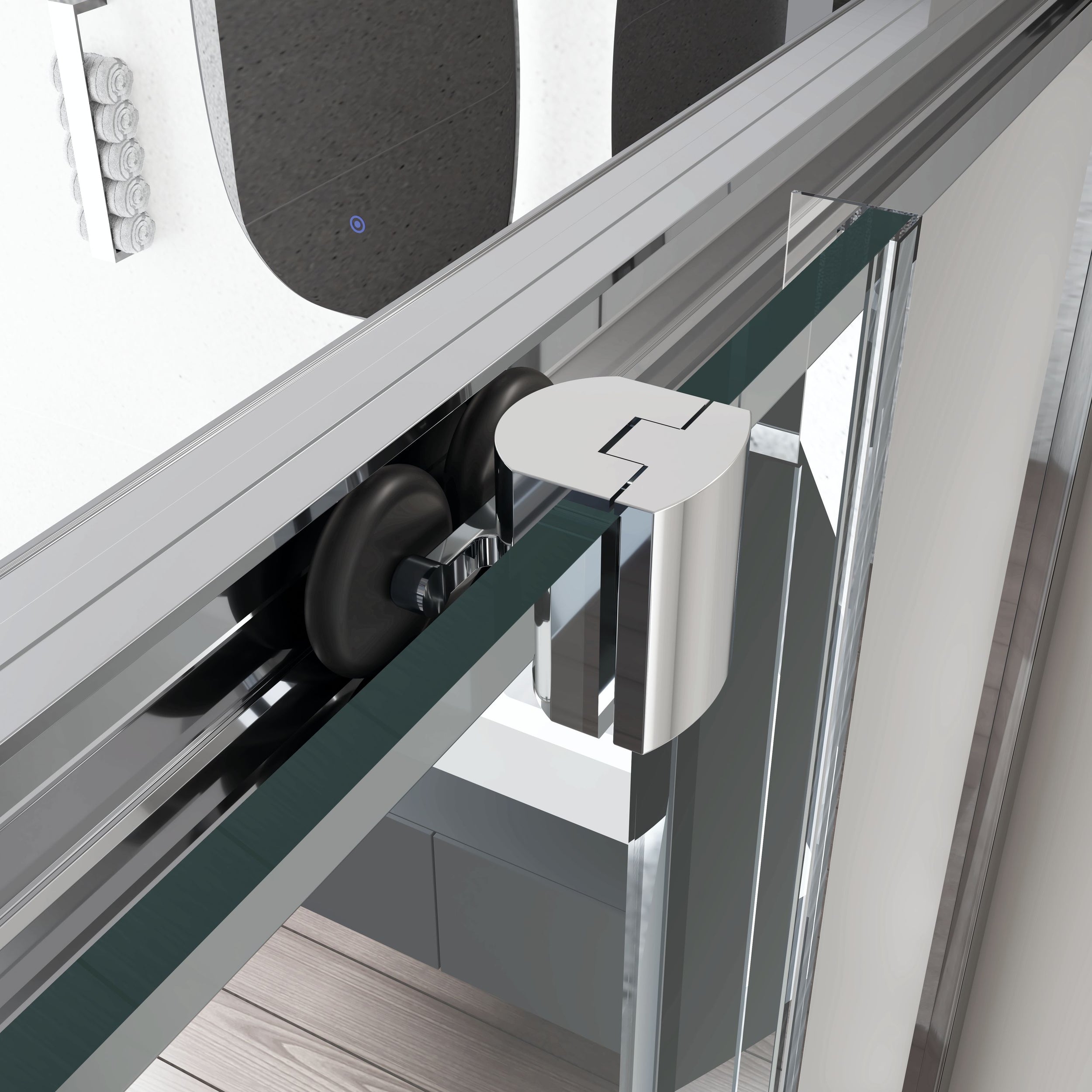 Hörndusch med skjutdörr NT504