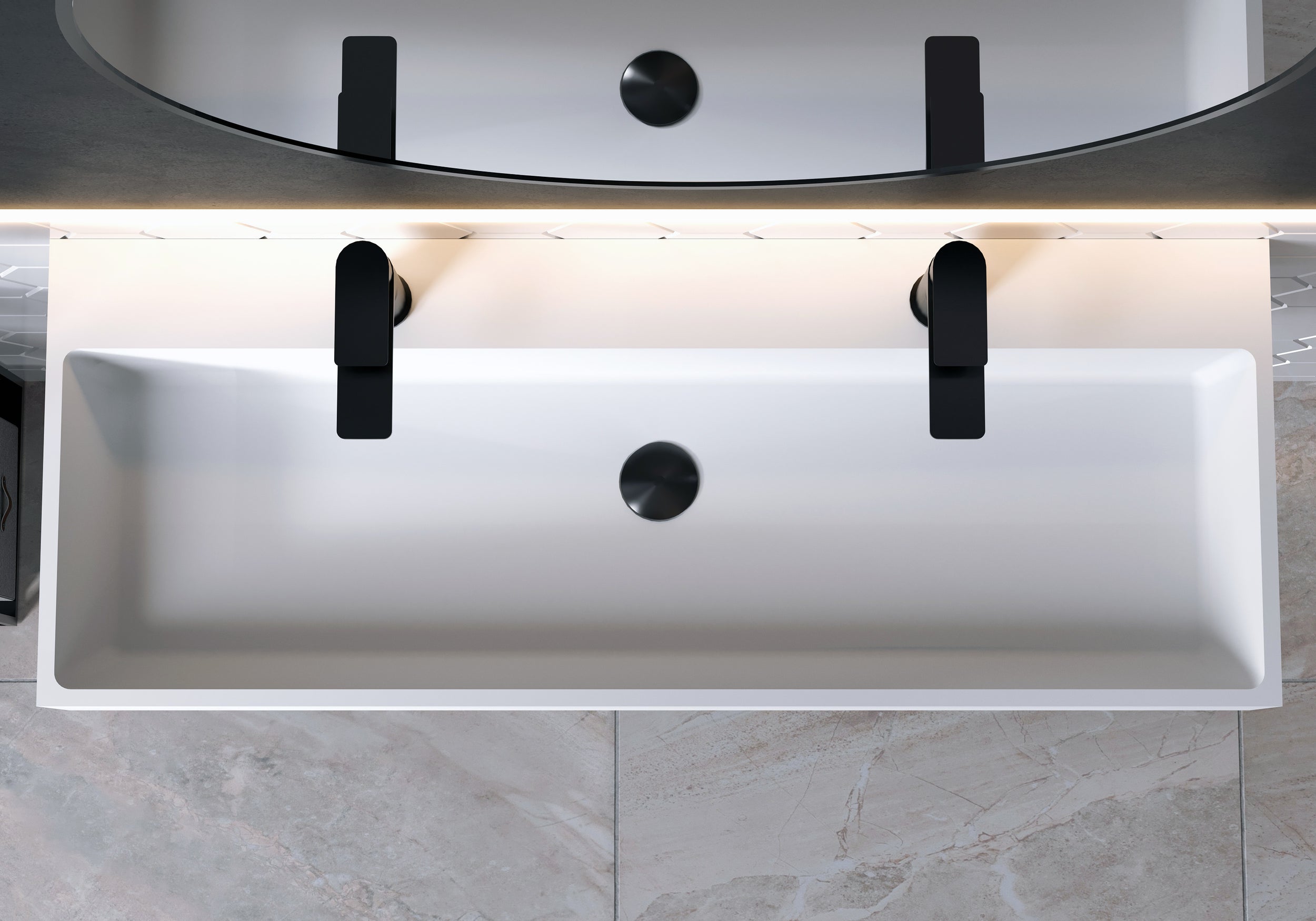 Bänkskivstvättställ Väggmonterat tvättställ PB2144-1