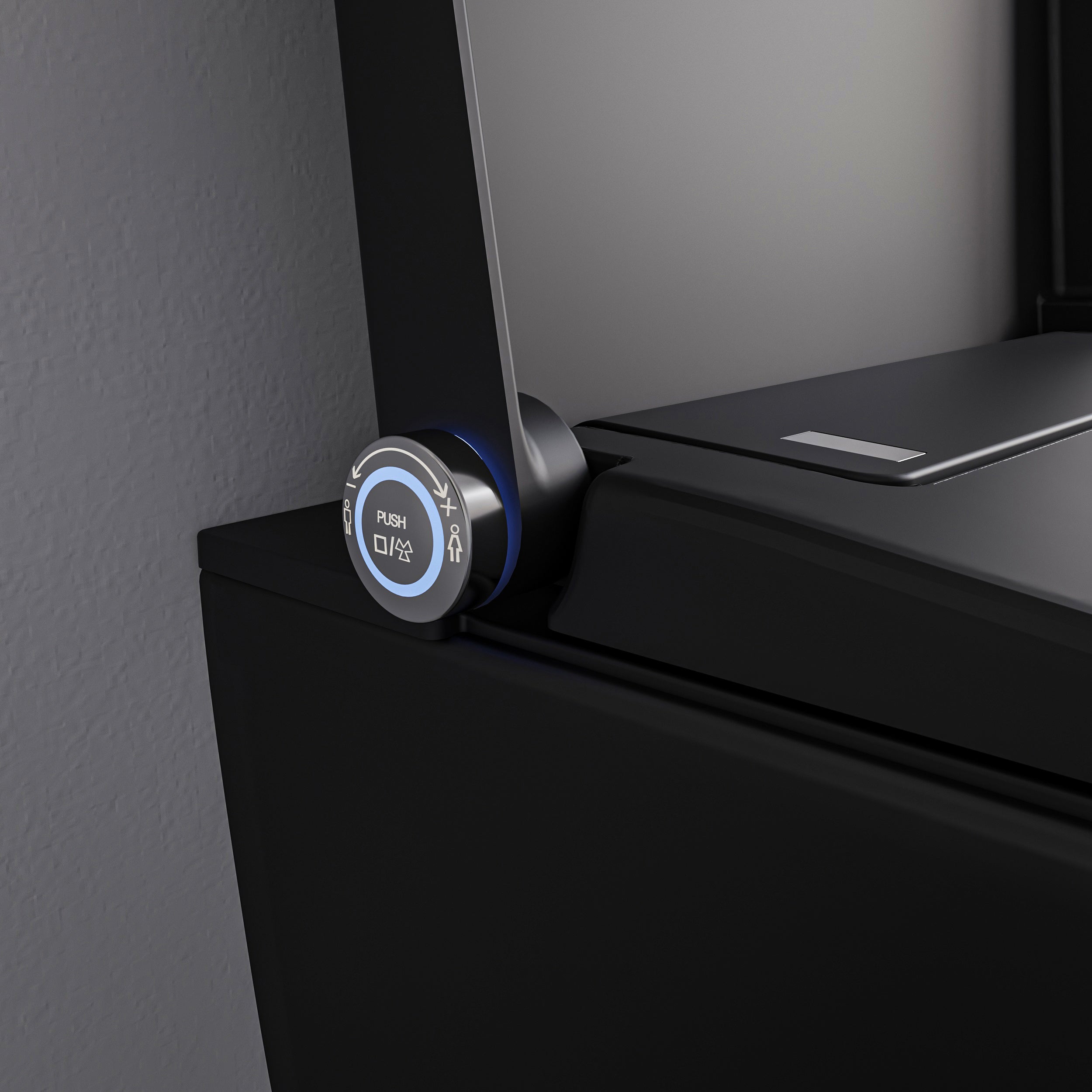 PREMIUM 1102 svart matt duschtoalett