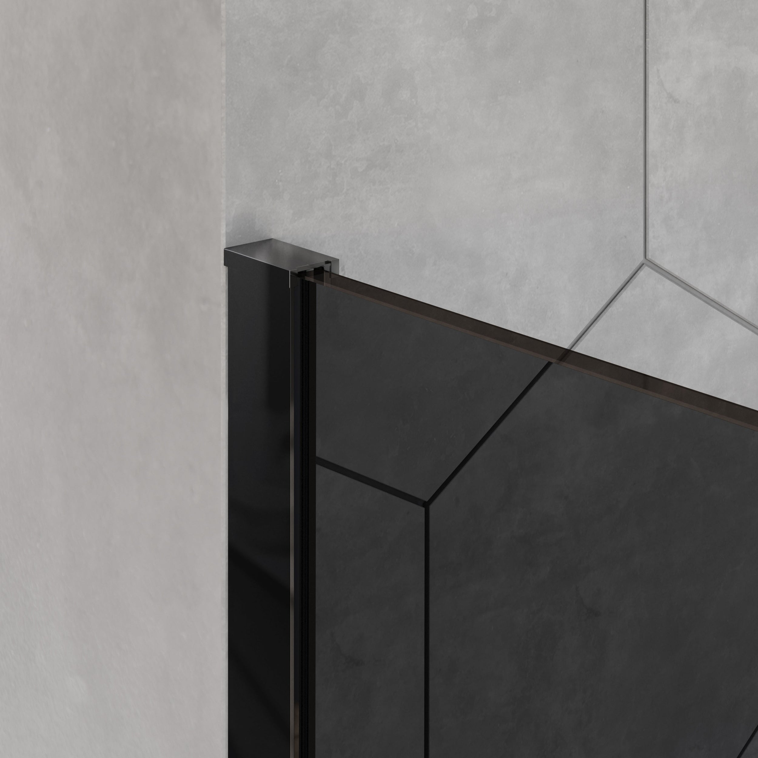 Fast duschvägg EX101 – Nano-beläggning – grått säkerhetsglas 8 mm – olika bredder