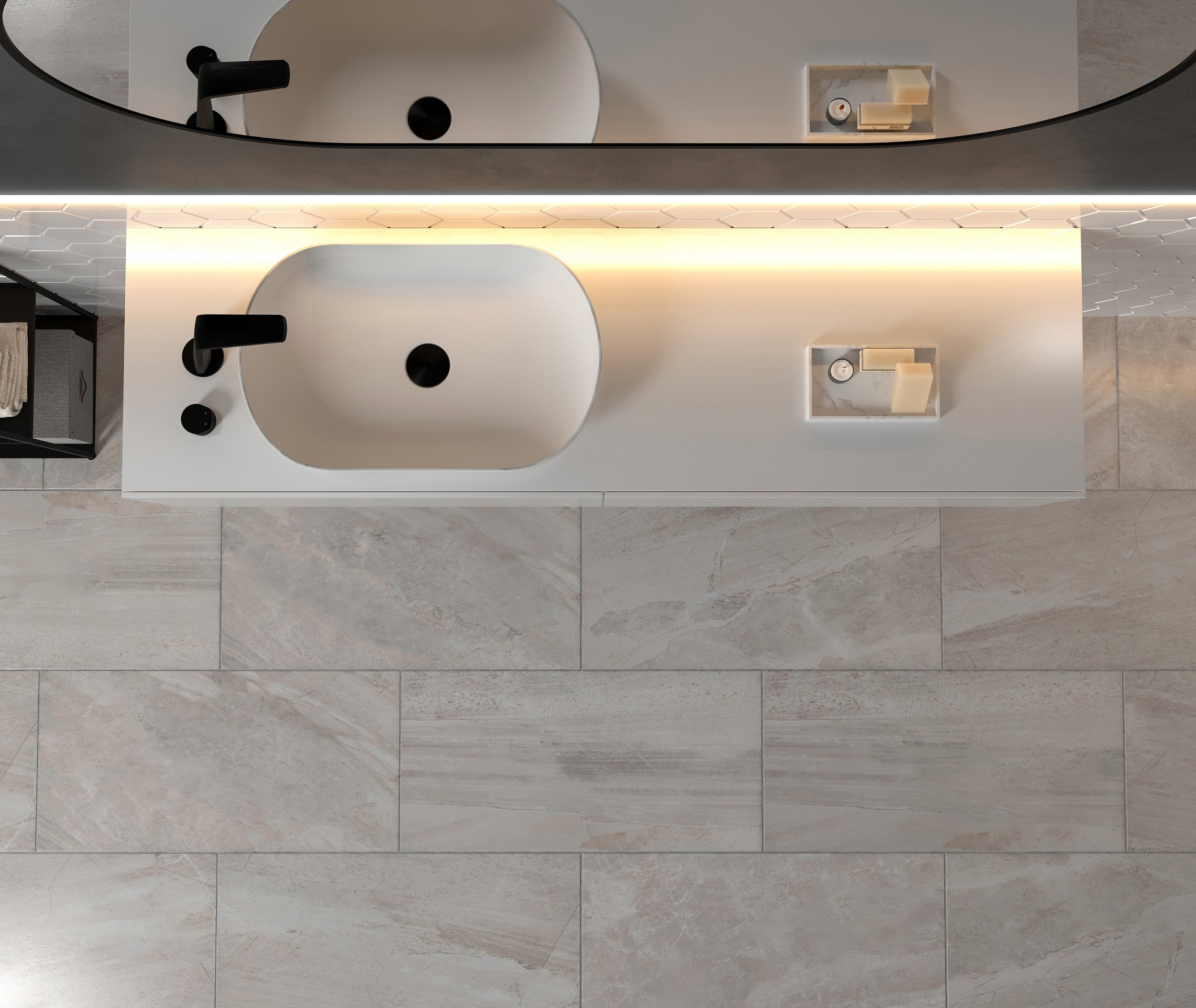 Tvättställ ovanpå O-540