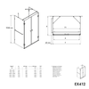 Duschkabin U-form EX412 inkl. duschkar Duschkar - 8 mm - Nano äkta glas - 120 x 90 x 195 cm - Handdukshängare