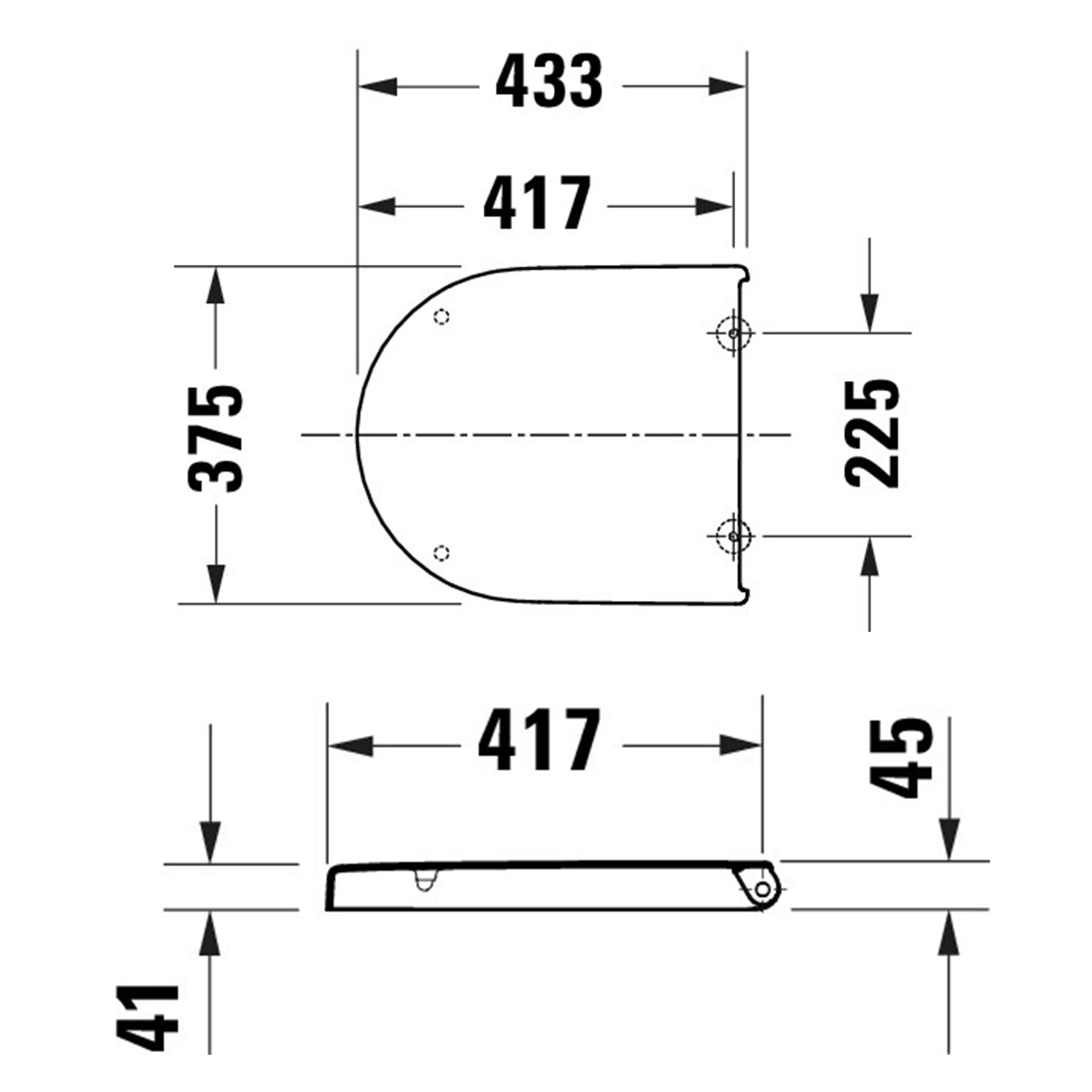 Duravit Univavo universell toalettsits med mjukstängning, rund