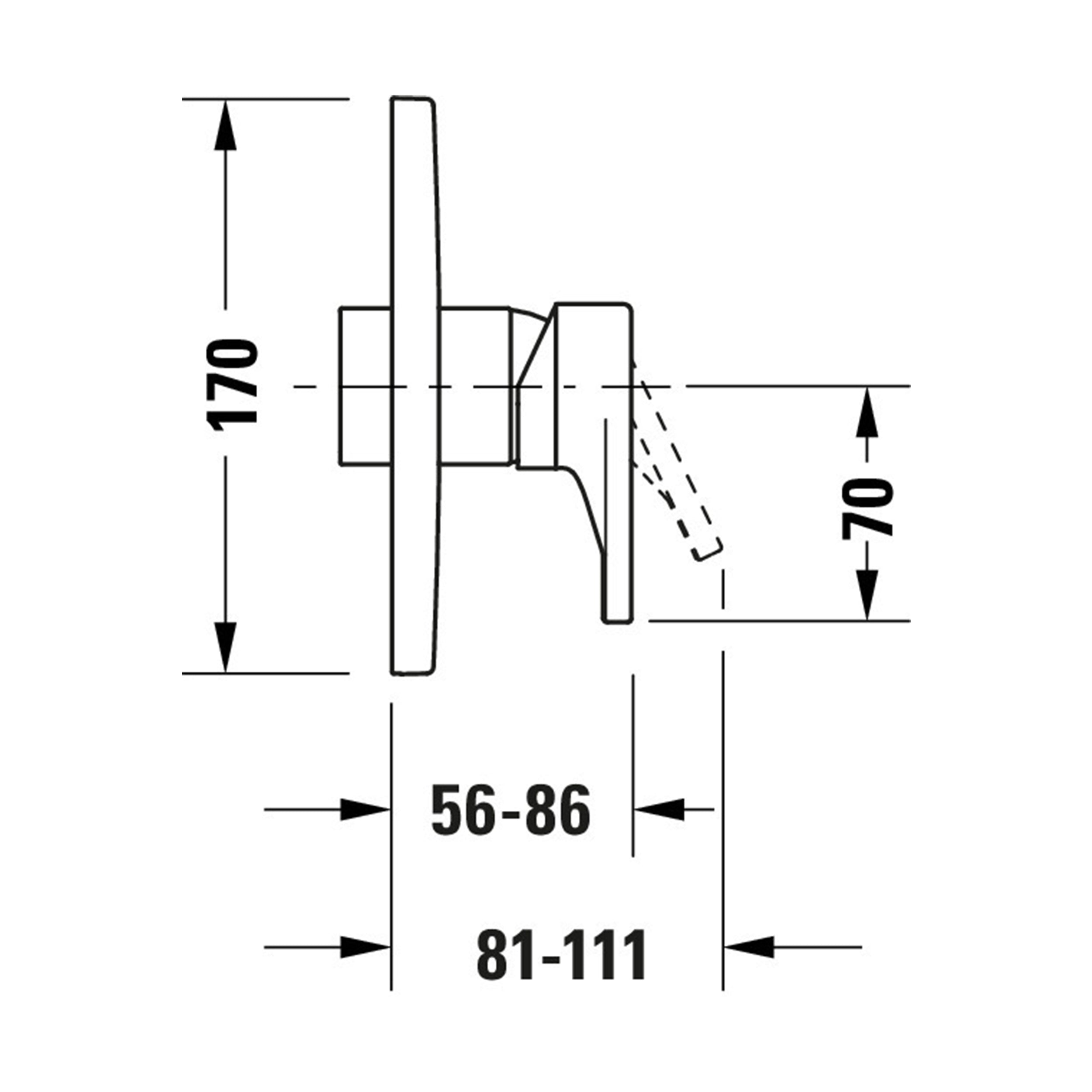 Duravit Tulum infälld duschblandare med duschhuvud