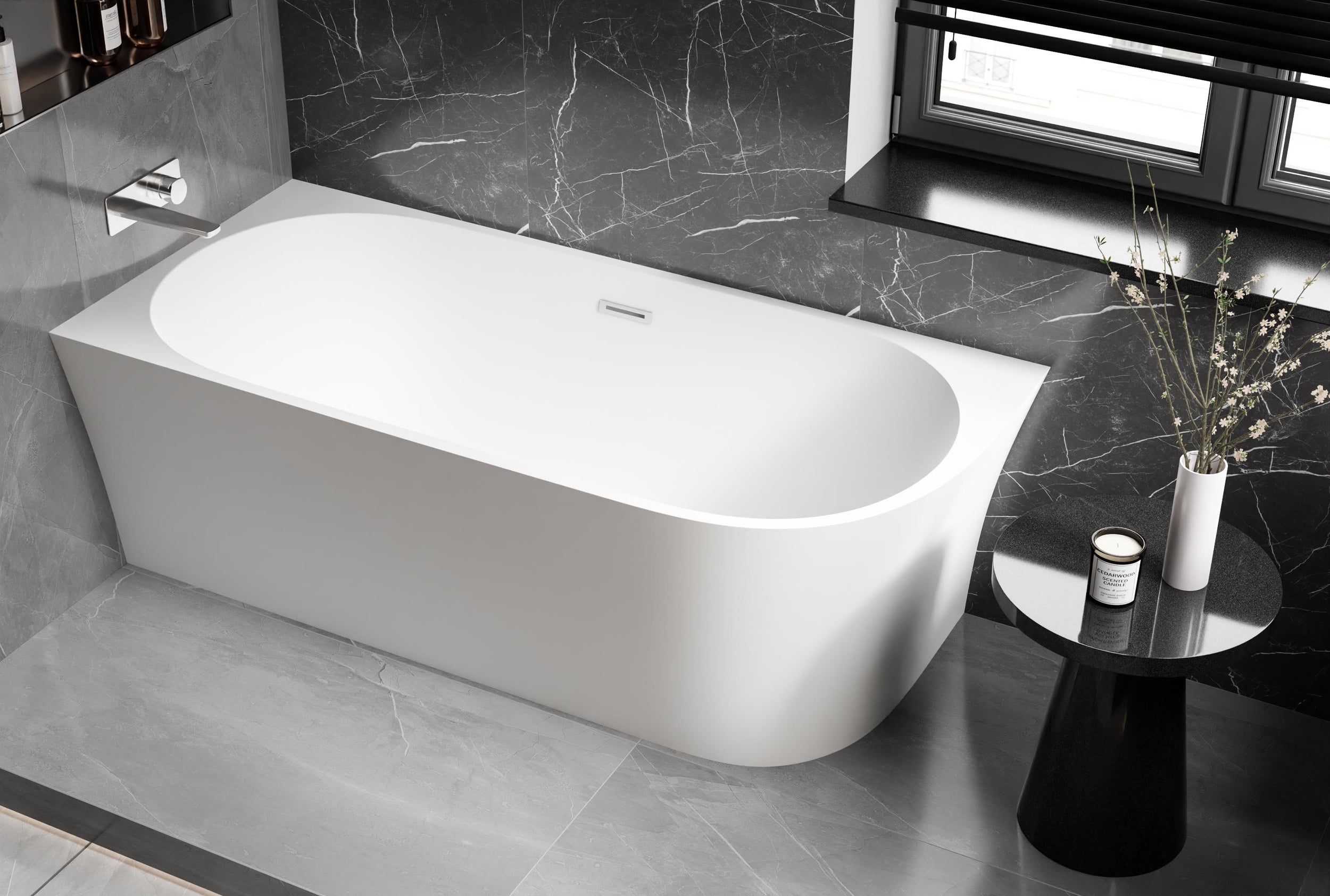 Hörnbadkar NOVA CORNER i akryl