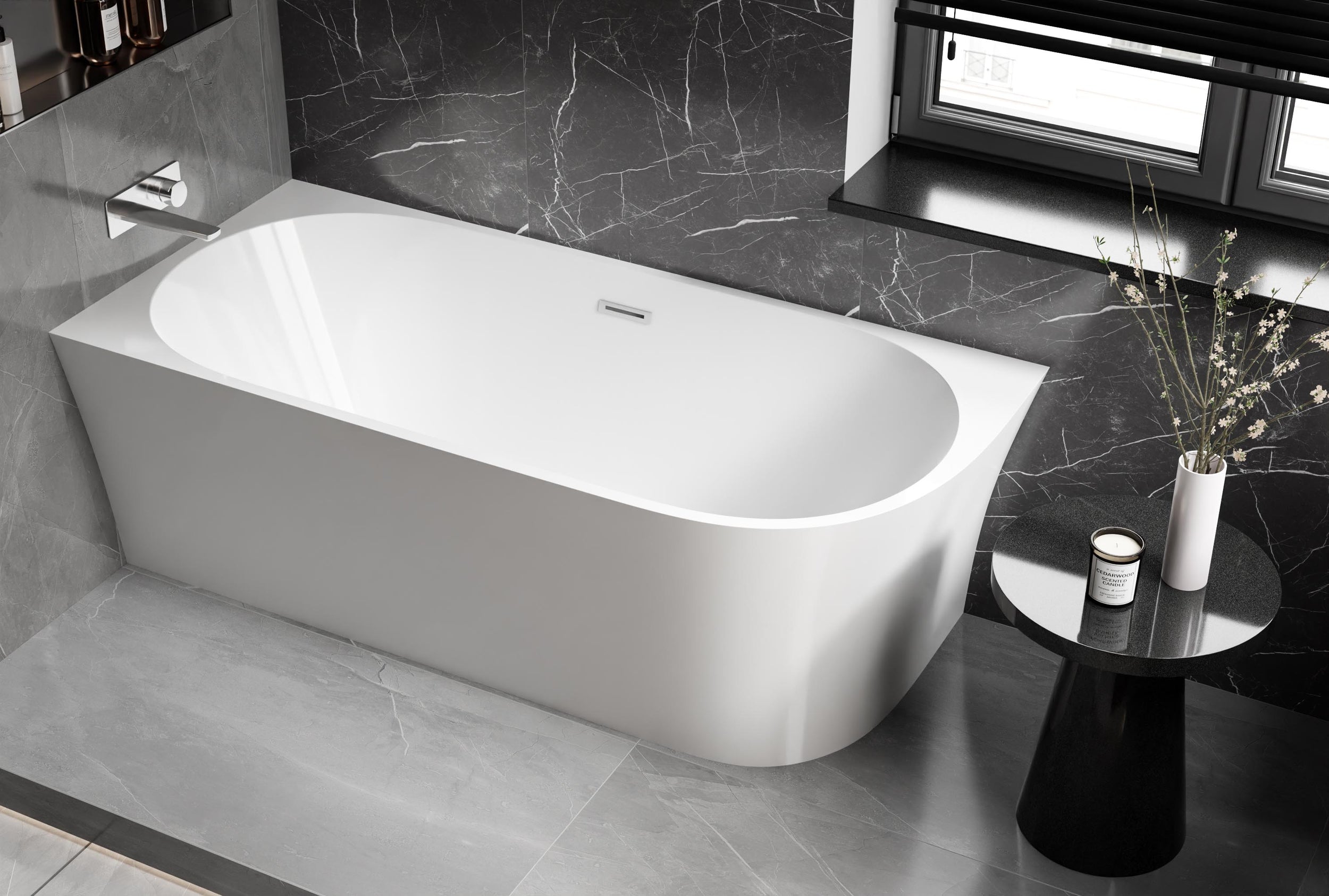 Hörnbadkar NOVA CORNER i akryl