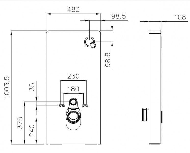 WC komplett paket 46: WC B-8030R Svart