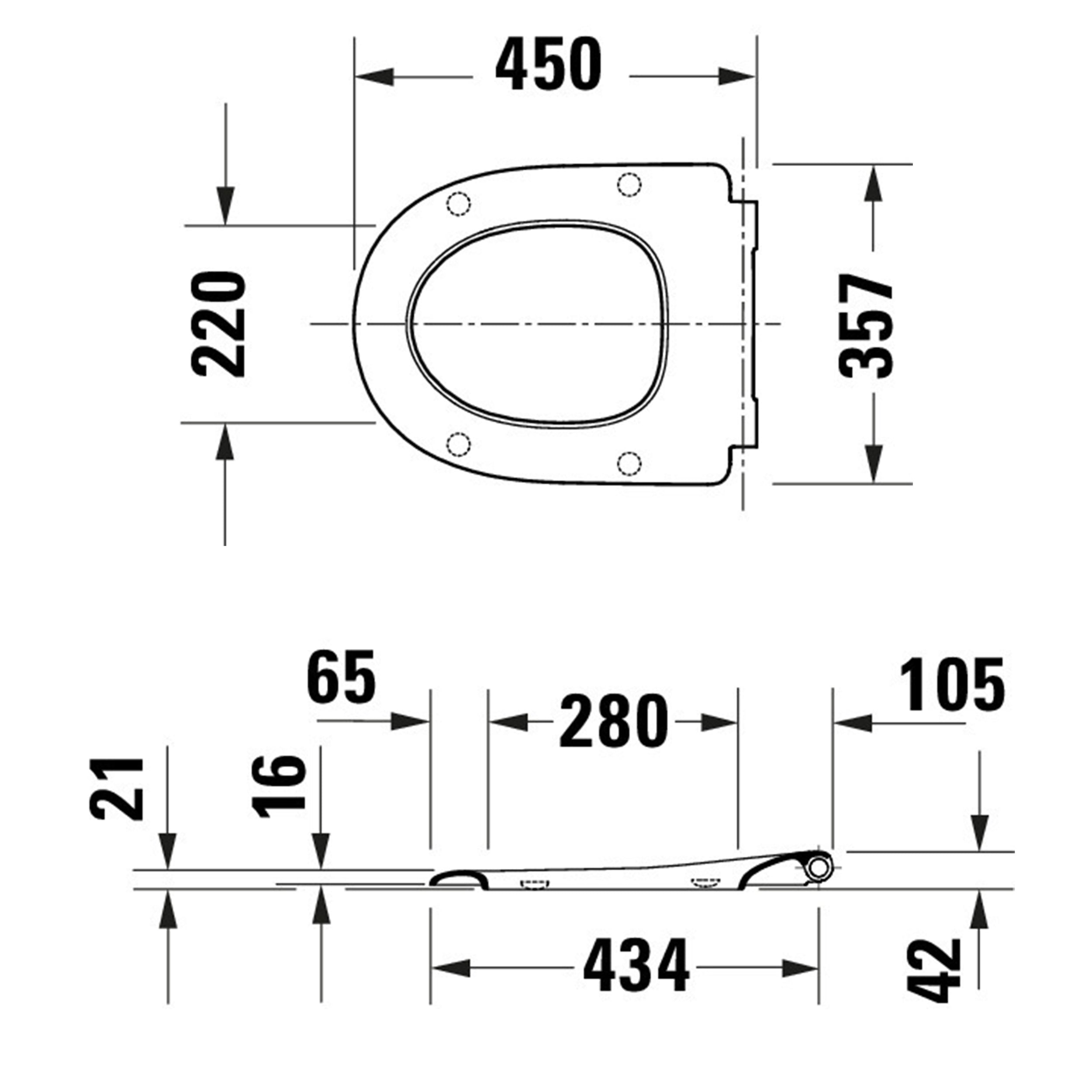 Duravit Univavo universell toalettsits med mjukstängning