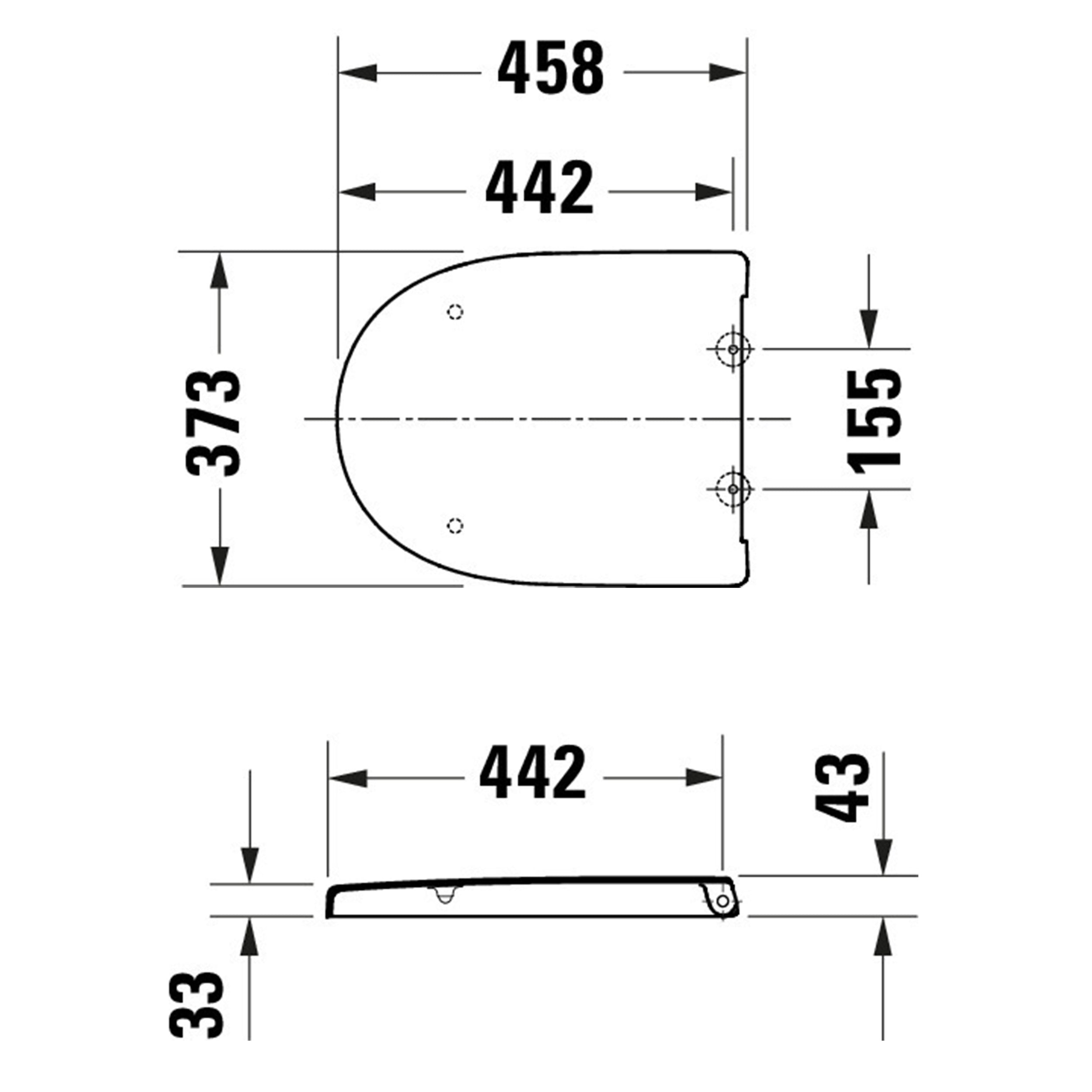 Duravit Univavo universell toalettsits med mjukstängning