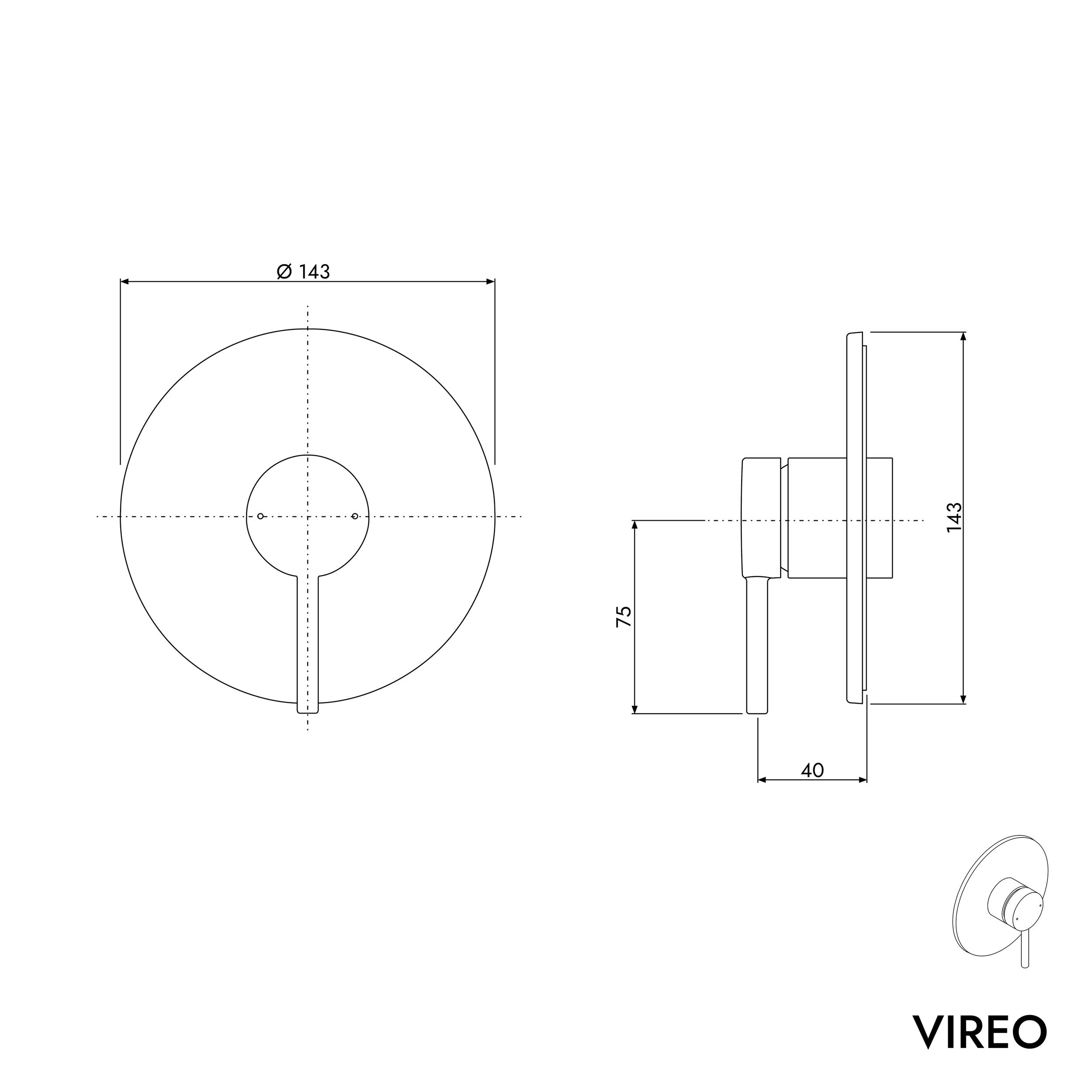 VIREO dold duscharmatur