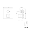 Termostatarmatur LAVOA dold