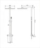 Duschset, duschpelare med termostat SEDAL 8921B BASIC