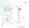 Komplett WC-paket 43: WC B-8030R i matt svart och mjukstängande sits