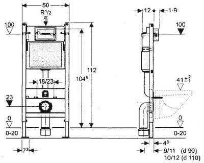 Geberit Duofix Basic förväggelement