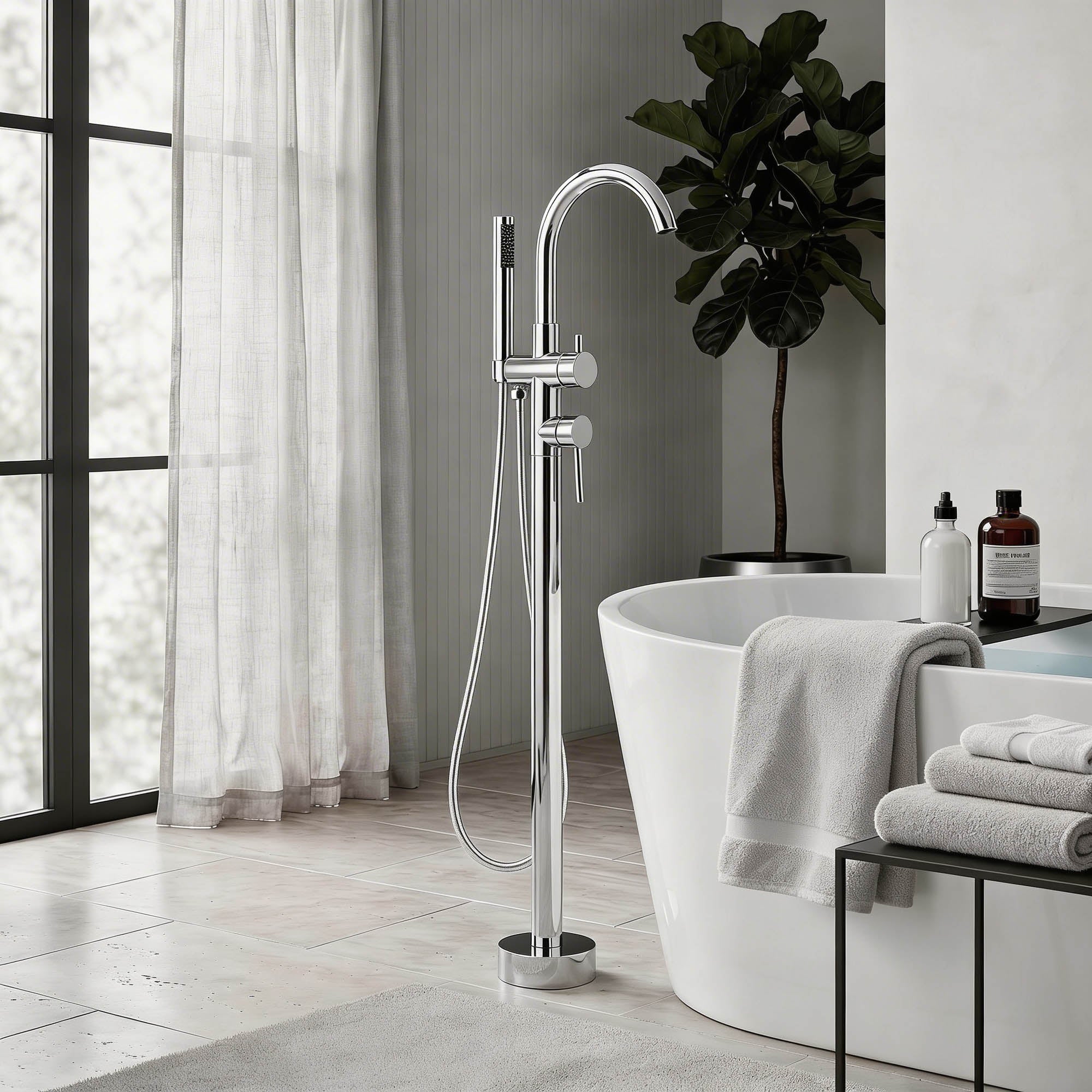 Fristående badkarsblandare 8028