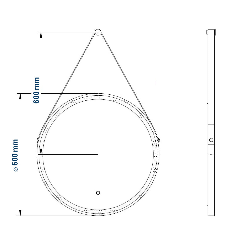 LED-upplyst Badrumsspegel 2805 Round