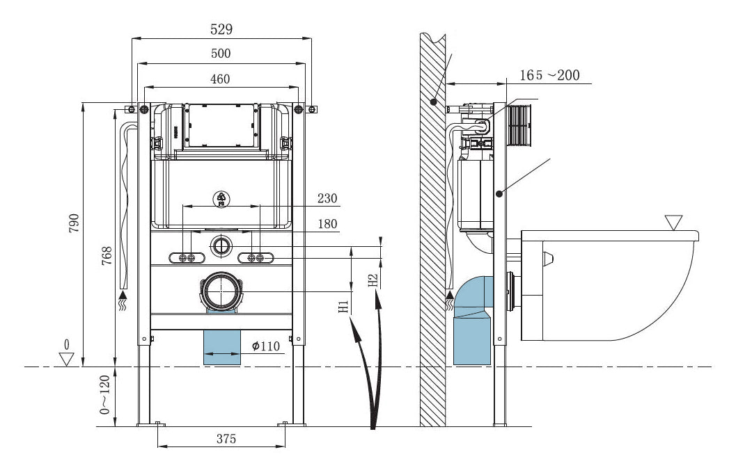 WC - Element för förvägg G3005A