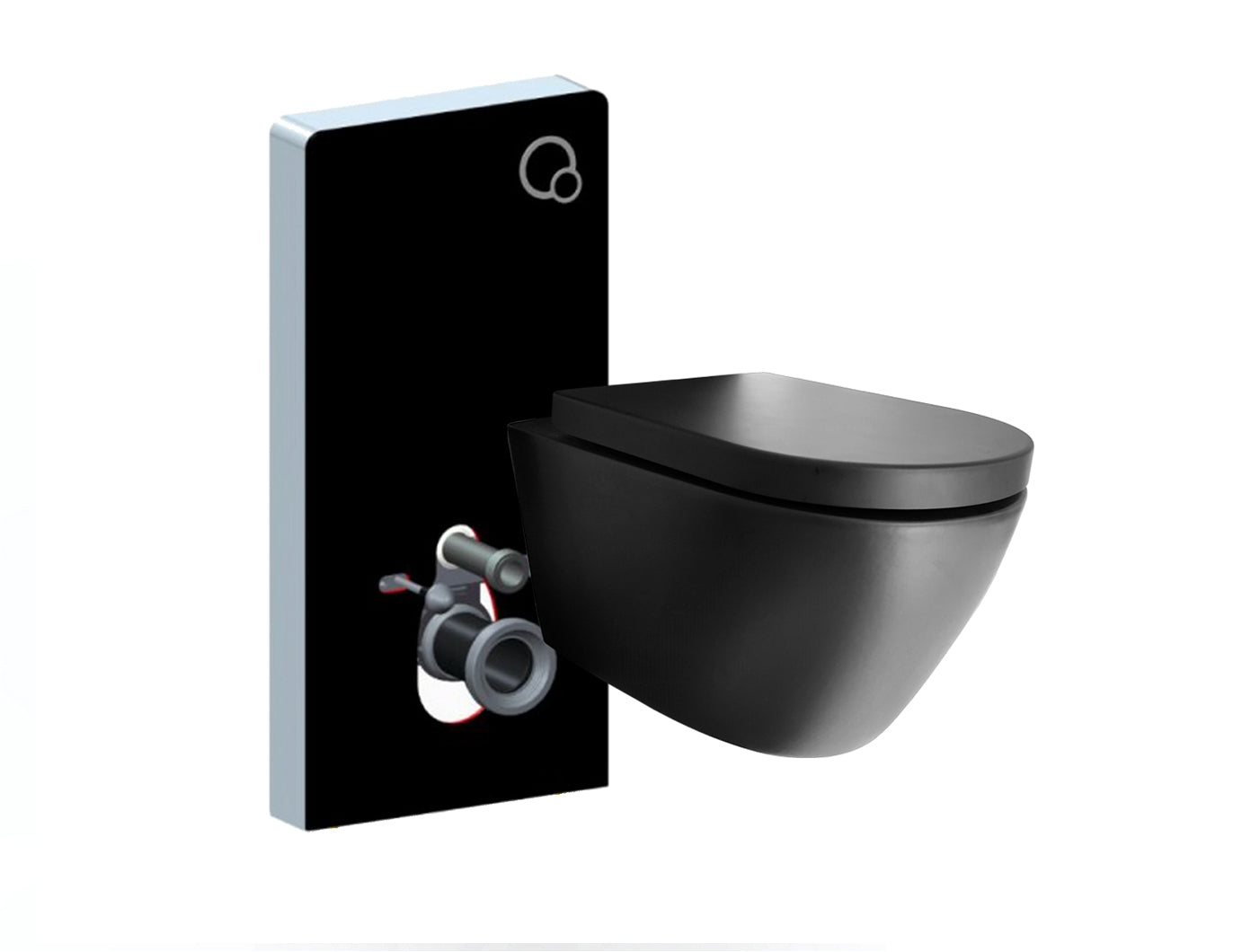 WC komplett paket 45: WC B-8030R Svart