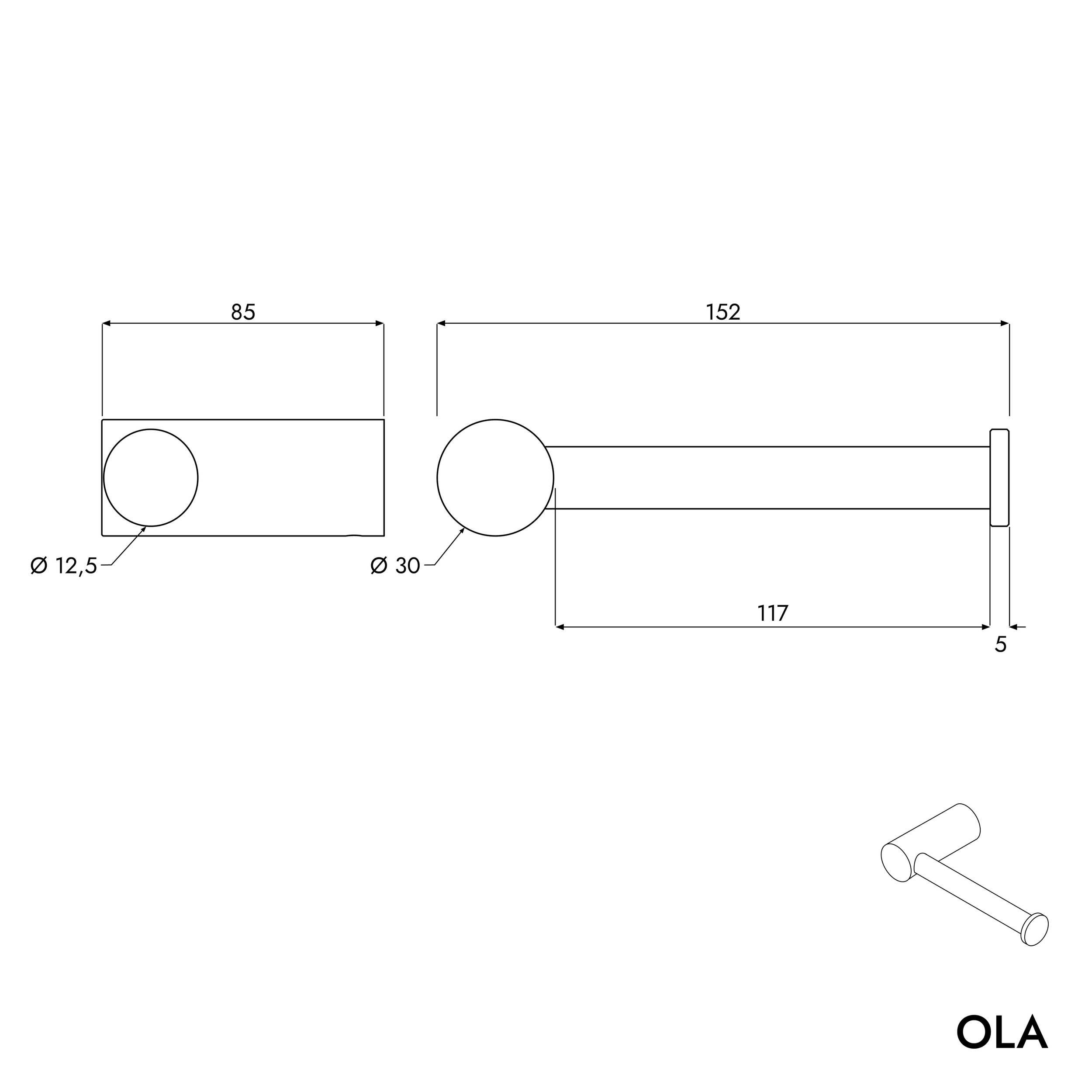 Pappersrullhållare OLA