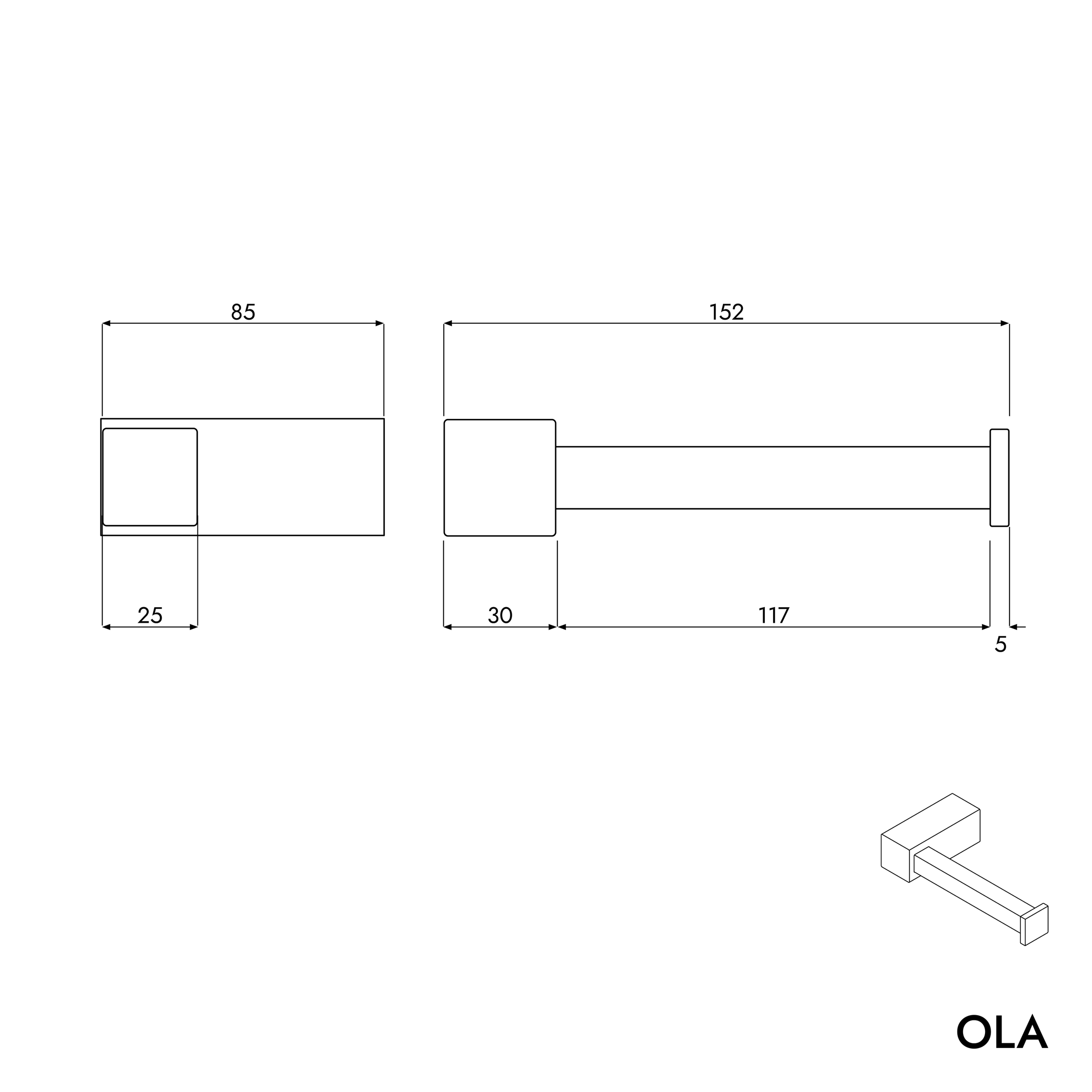 Pappersrullhållare OLA