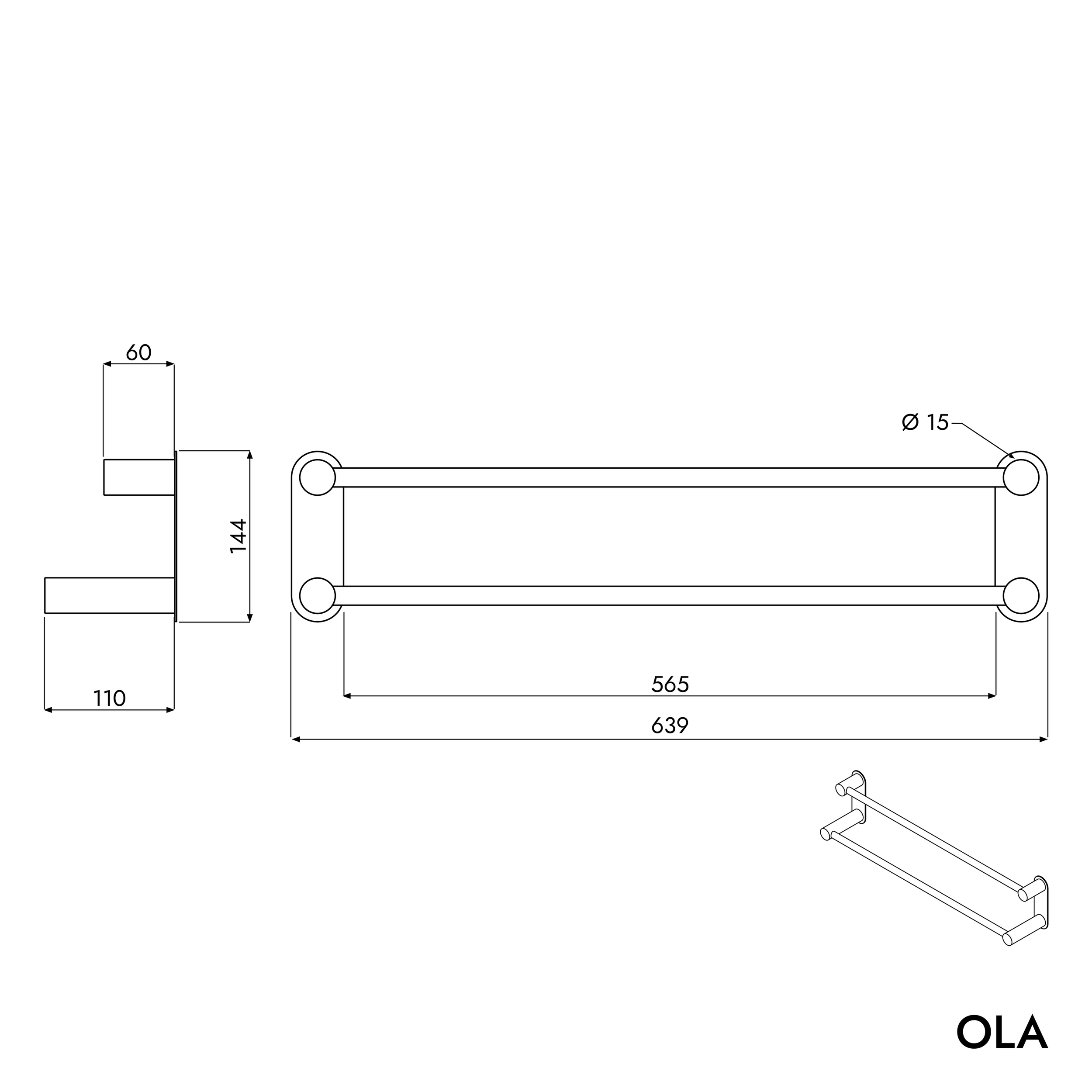 Handduksstång OLA