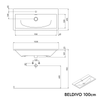 Duravit tvättställ med underskåp BELDIVO 100 cm