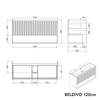 Badrumsmöbel Set BELDIVO 120 cm