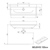 Badrumsmöbel Set BELDIVO 120 cm