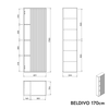 Badrumsmöbelset BELDIVO 100 cm med tvättställ