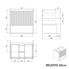Badrumsmöbel Set BELDIVO 60 cm med tvättställ