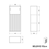 Badrumsmöbel Set BELDIVO 60 cm med tvättställ