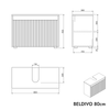 Tvättställsskåp BELDIVO 80 cm