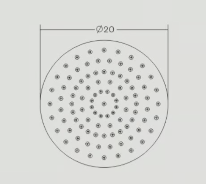 Duschmunstycke med regneffet DPG2025