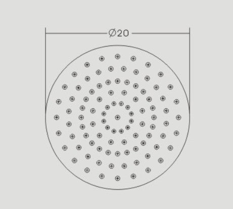 Rundt duschhuvud DPG2025