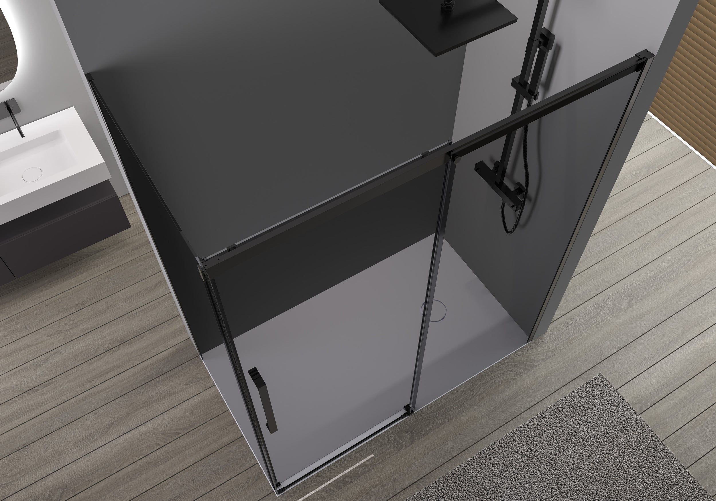 Hörndusch med skjutdörr Soft-Close DX906 FLEX