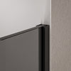 Walk-in Duschvägg 10mm nanogrått glas EX102 - 2 glasväggar rostfri stålprofil matt svart - bredd valbar